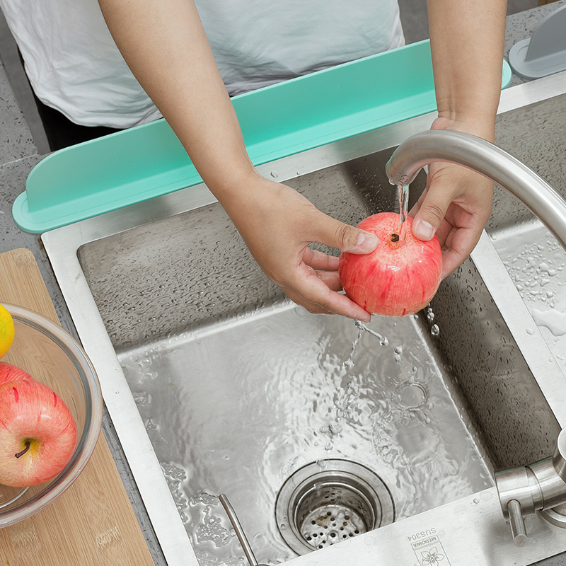 日本厨房水槽挡水板硅胶条加高防溅挡水条洗碗水池边硅胶隔水条