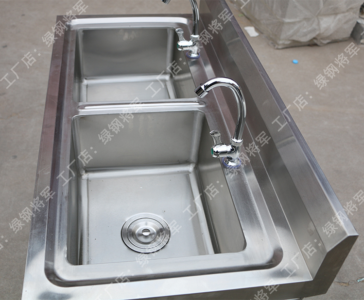 户外304不锈钢水池一体柜水槽柜双槽厨房洗菜盆洗碗池洗手消毒池