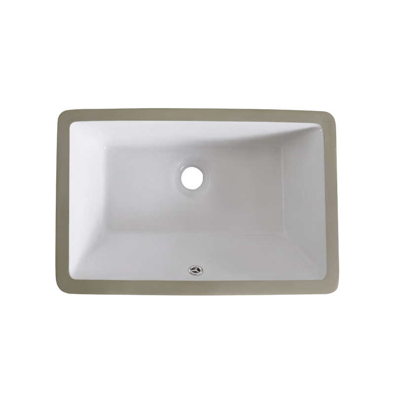 陶瓷洗脸台下盆嵌入式洗手盆水槽卫生间方形阳台椭圆18寸单盆家用