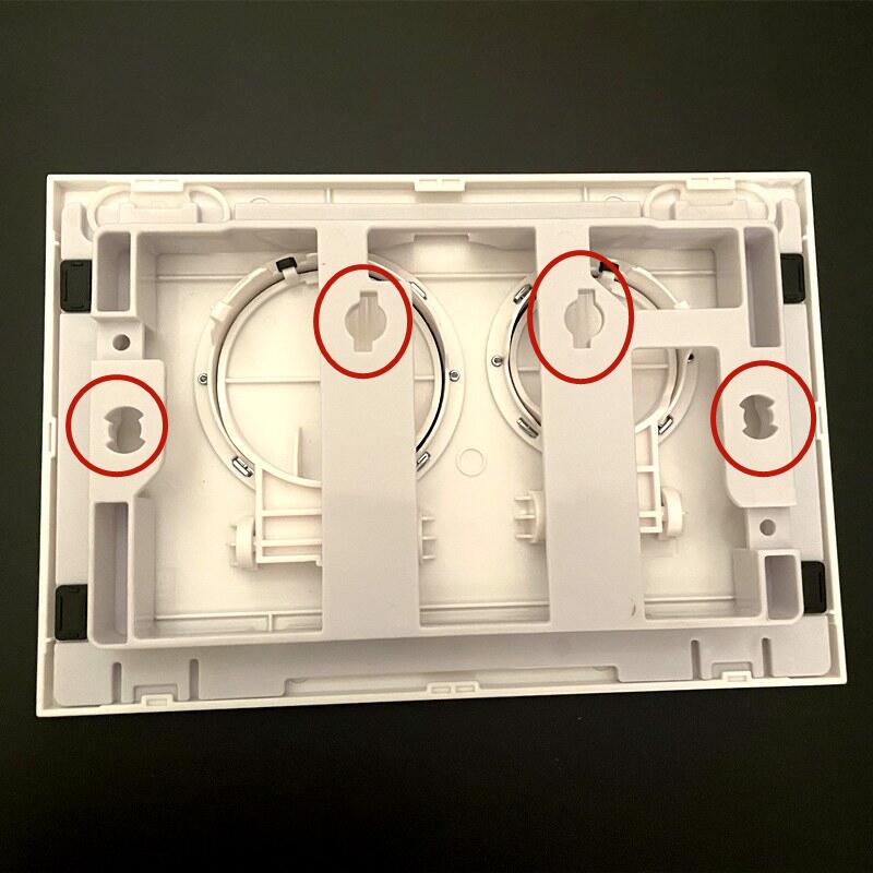 座便器面板隐藏式暗装水箱配件入墙式按钮螺丝固定加长杆开关按键