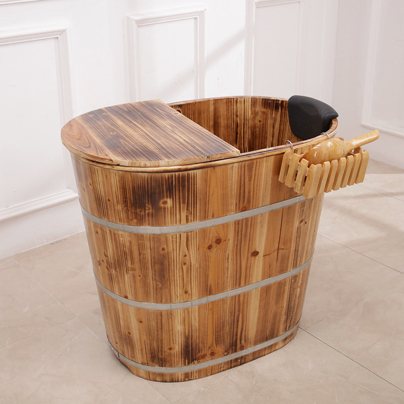 加厚木桶浴桶沐浴桶成人泡澡桶汗蒸熏蒸桶浴缸浴盆实木质
