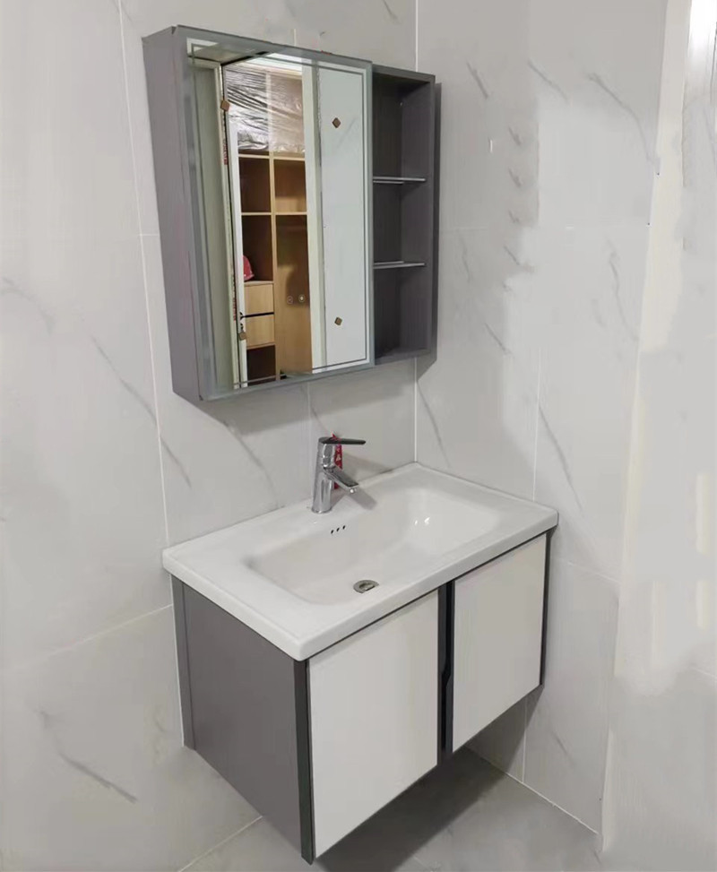 2023新品加厚铝材浴室柜组合洗脸台盆柜吊柜梳洗柜智能镜柜卫浴柜