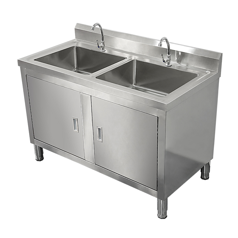 包邮商用不锈钢单双三眼水池水槽洗菜盆家用柜式洗碗消毒池沥水池