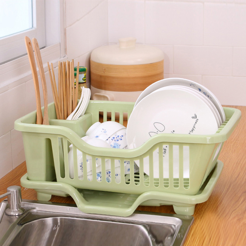 贝瑟斯厨房塑料储物架碗筷收纳盒碗盘水槽沥水篮架子台面置物架