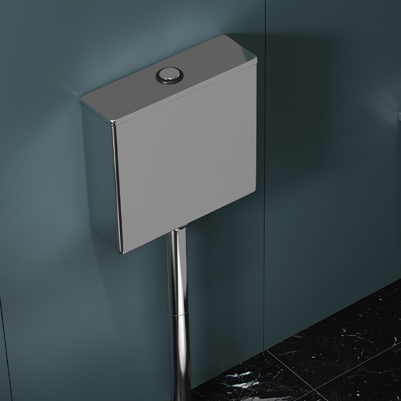 卫生间冲水箱蹲便器家用不锈钢马桶抽水挂墙式蹲坑水箱厕所节能