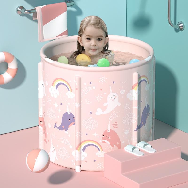 洗澡桶家用洗澡盆儿童宝宝浴缸大号浴桶折叠泡澡桶婴儿加热沐浴