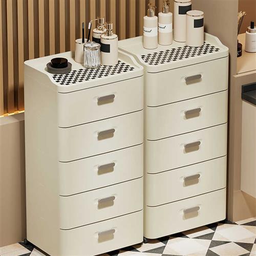 抽屉收纳柜客厅落地家用置物柜子多层夹缝可移动多功能浴室储物架