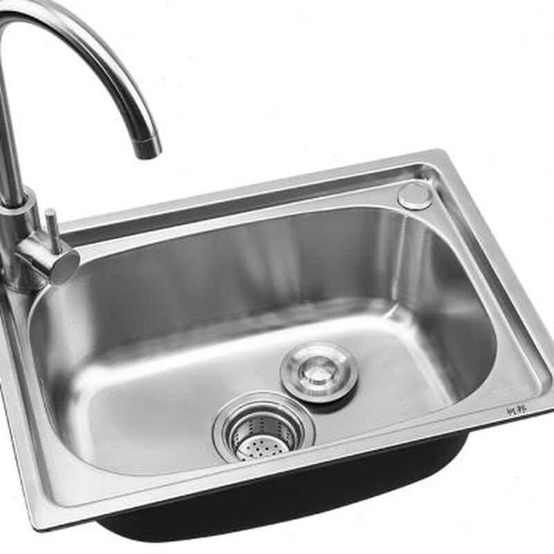 水槽单槽厨房洗菜盆洗碗槽洗碗池单盆小家用304不锈钢锈钢水池