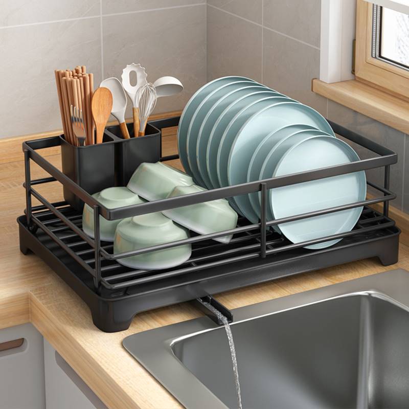 厨房窄边沥水架碗碟碗筷收纳架水槽置物架台面碗架盘子放碗盘收纳