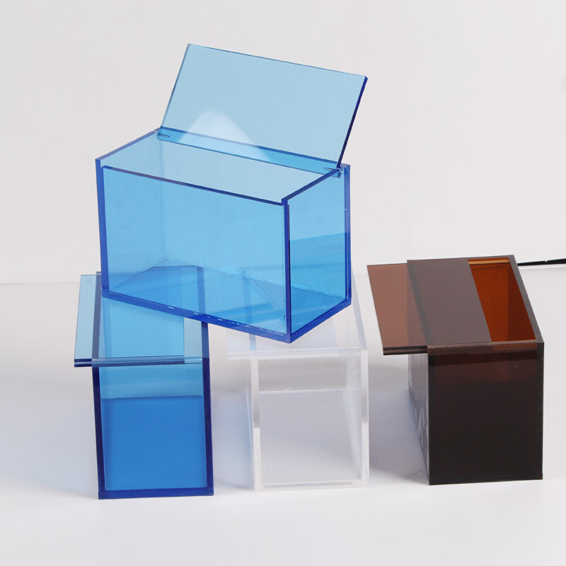 透明亚克力板有机玻璃盒子展示柜密封实验箱水槽水缸防尘罩箱定制
