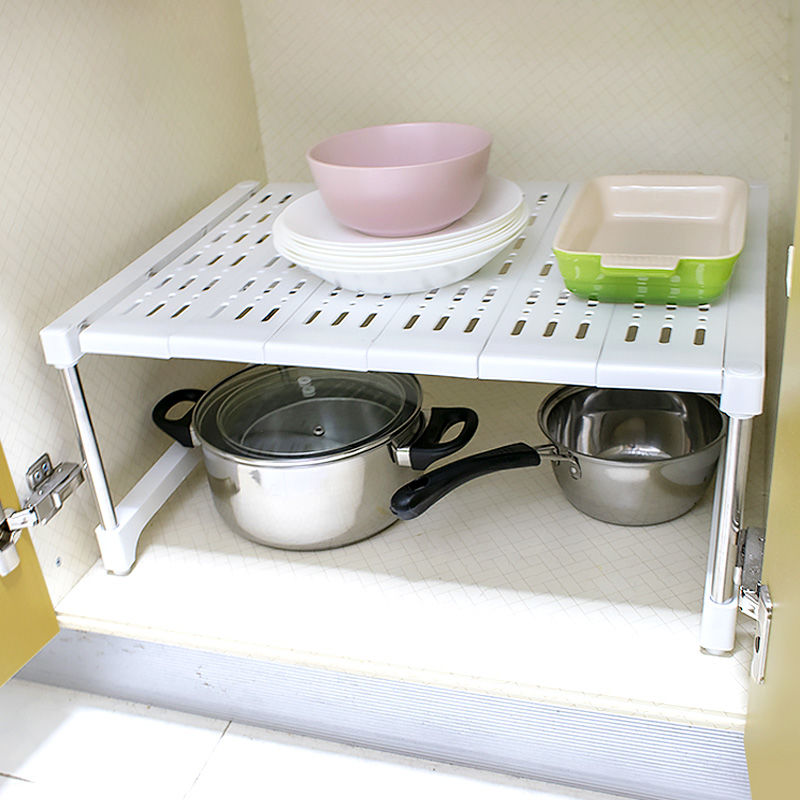 网红加宽38可伸缩置物架衣柜隔层隔板分层架厨房下水槽多层整理架