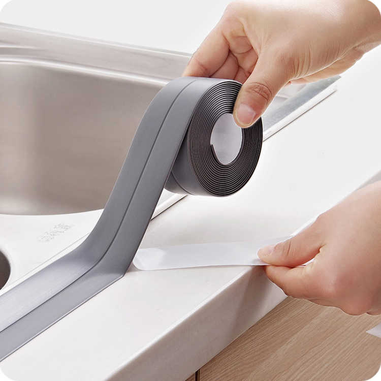 厨房水槽防霉防水美缝贴防油胶带马桶墙角缝隙浴缸卫生间密封贴条