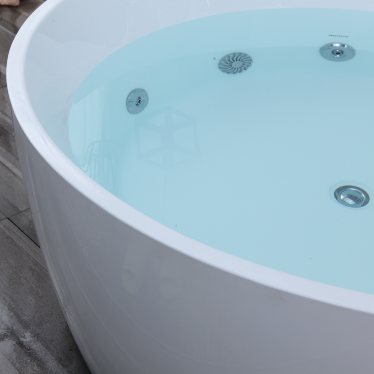 靓勒亚克力家用圆形浴缸 小户型独立式按摩恒温酒店民宿1.1-1.6米