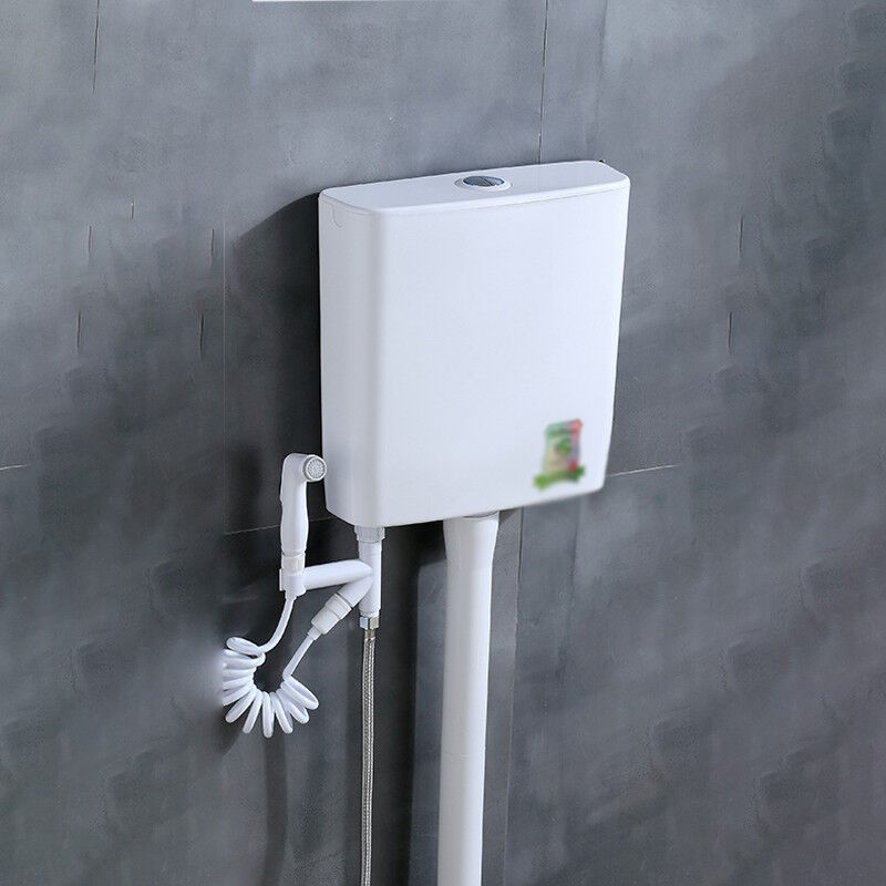 GLBO卫生间蹲便器冲水箱厕所蹲坑双按键节能挂墙式抽水马桶经典水