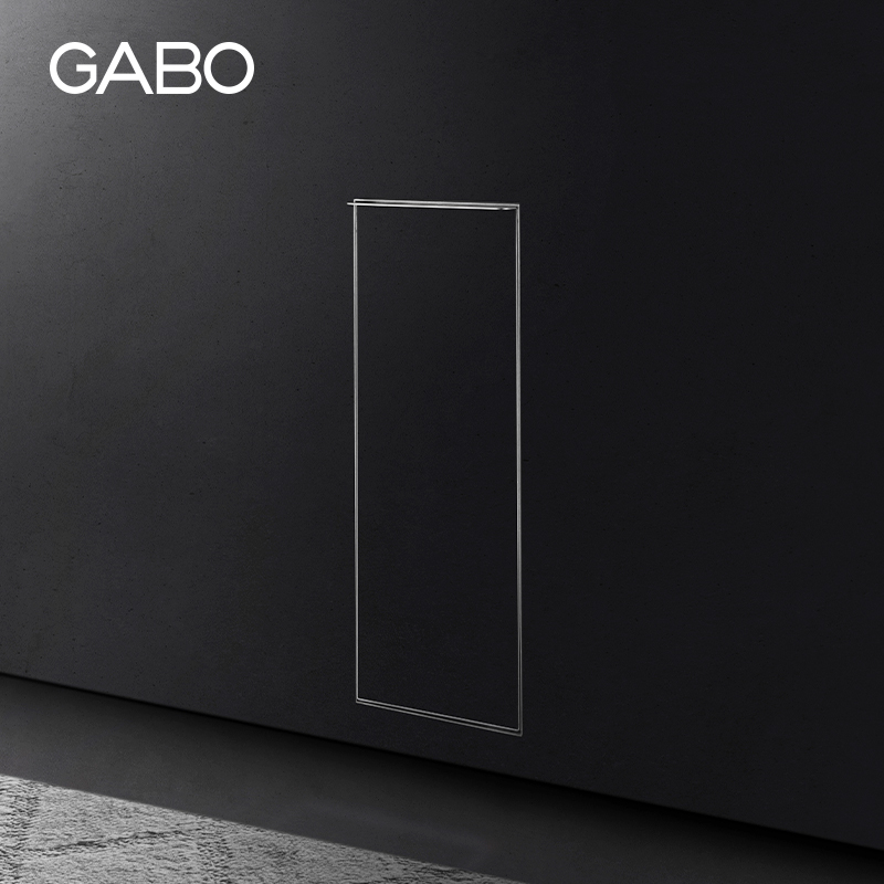观博GABO 隐藏式304不锈钢垃圾桶卫生间入墙嵌入式暗装垃圾桶2718