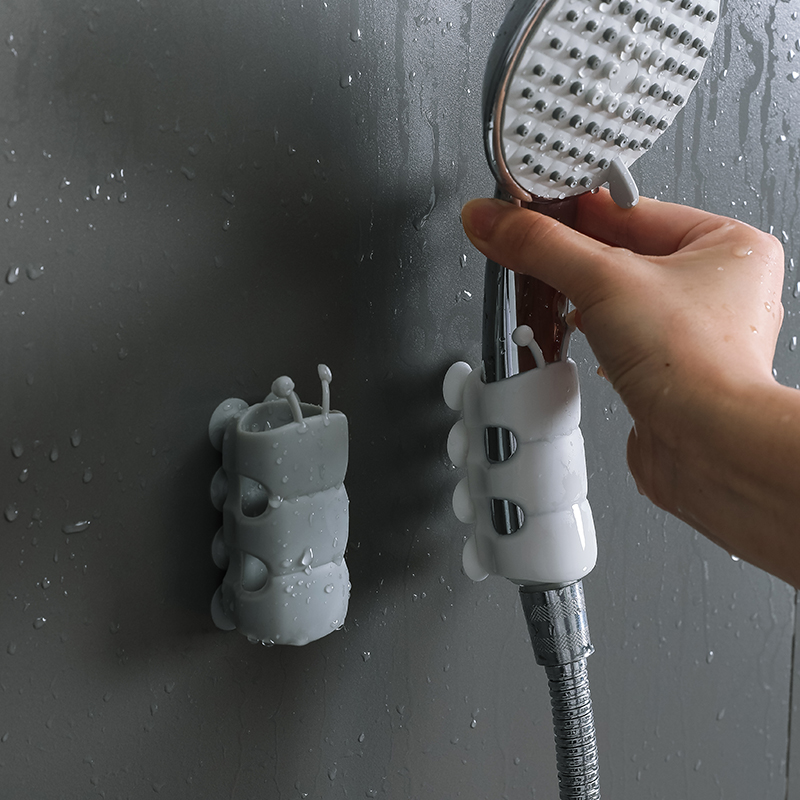 吸盘浴室儿童支架硅胶花洒强力可移动淋浴喷头固定器免打孔可调节