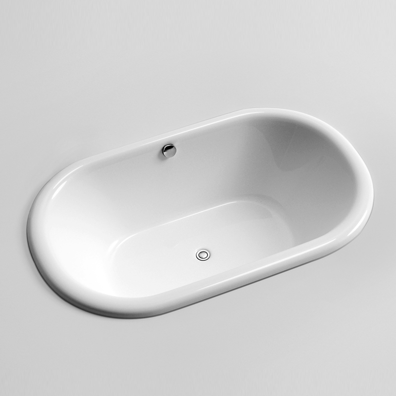 厂家推荐嵌入式浴缸1.8米亚克力浴盆澡池盆椭圆形镶嵌大尺寸包邮