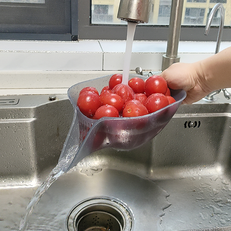 厨房水槽边沥水篮洗水果洗菜盆果蔬收纳篮烹饪焯水餐厨滤渣漏水筛