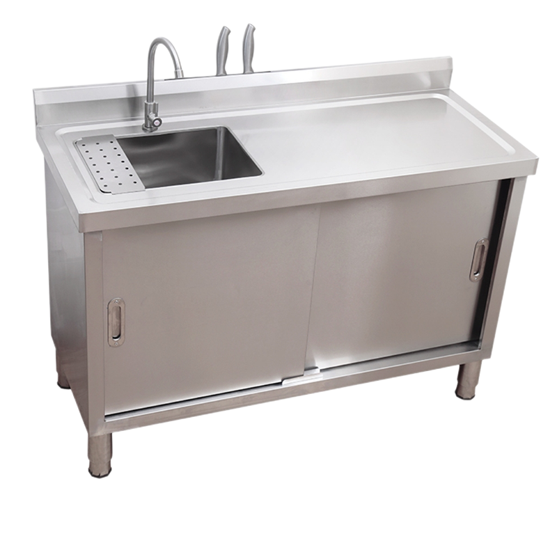 厨房不锈钢水池水槽台面一体洗菜盆碗橱柜工作台家用商用定制304