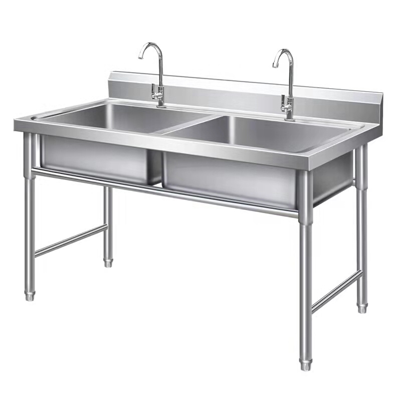 商用厨房不锈钢304定制水槽洗菜盆饭店平台洗菜池单槽洗碗池双槽