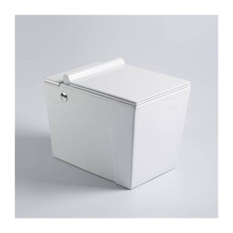 欧式智能马桶一体式坐便器方形toilet全自动电动冲水抽水黑色马桶