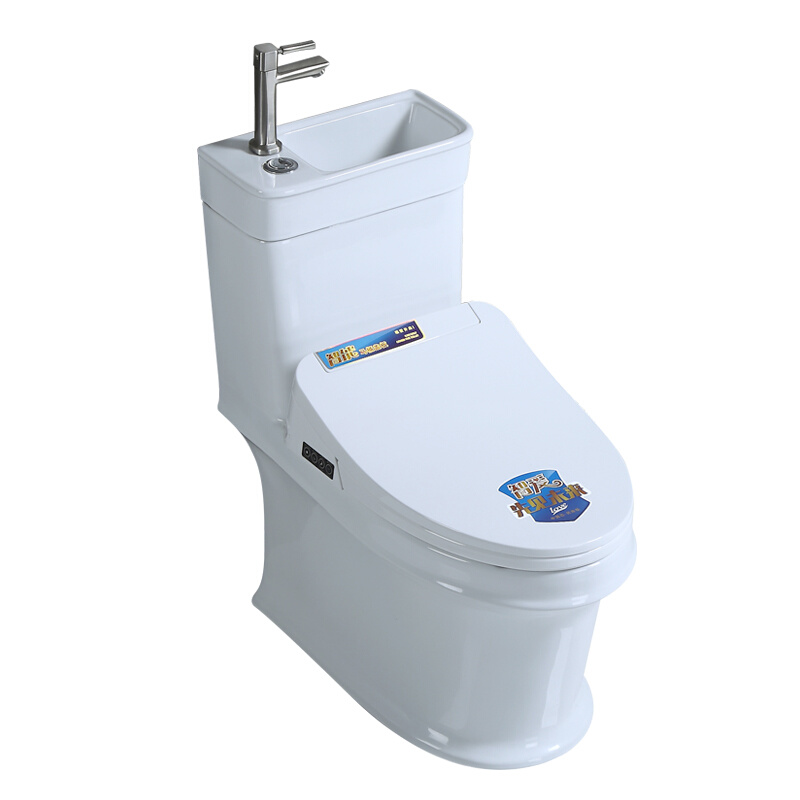 。智能盖板日式节水带洗手池一体马桶日本家用小户型节省空间350