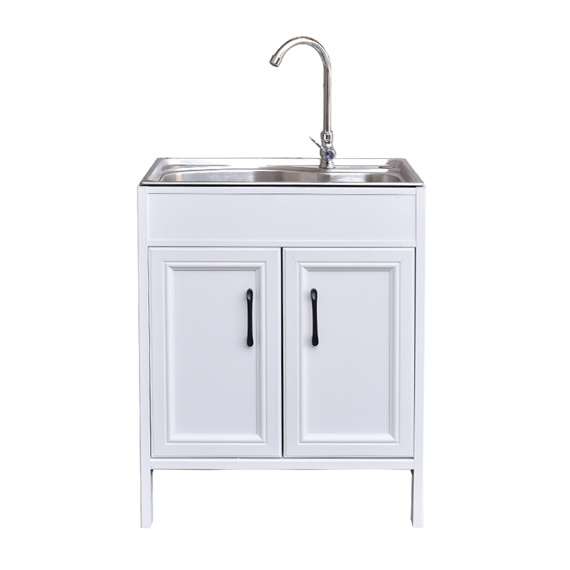 不锈钢洗菜盆厨房家用一体柜单双水槽洗碗水池带架子大储物橱柜