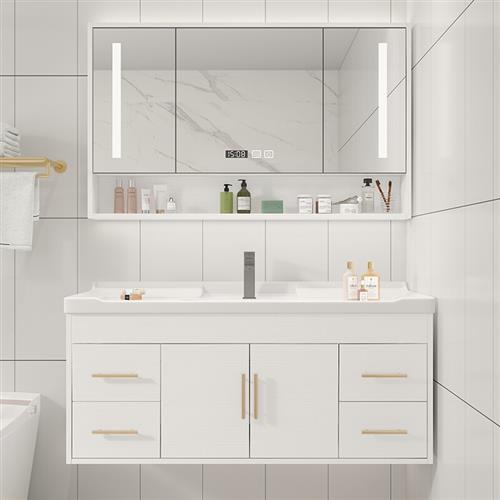 饰域 智能浴浴室柜  瓷一体盆现代简约洗脸池洗手盆柜组合卫生间