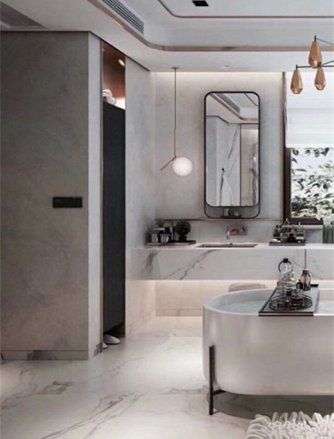 北欧风格铁艺卫生间镜子壁挂镜长方镜卫浴镜洗手间镜子厕所浴室镜