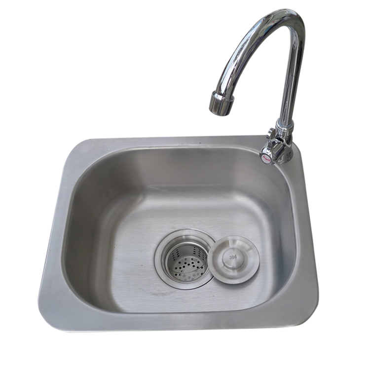 304厨房不锈钢水槽大小单槽水盆洗菜盆洗手盆洗碗池一体成形水槽