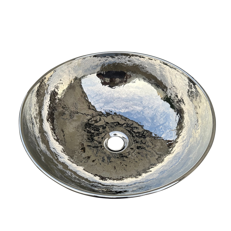 复古台上盆铜洗手盆个性欧式艺术金属卫生间单个洗脸盆银色水池盆