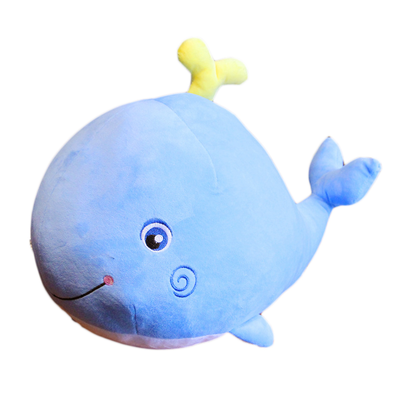 可爱鲸鱼玩偶蓝色m毛绒玩具公仔小鲸鱼睡觉抱枕安抚娃娃蓝鲸布偶