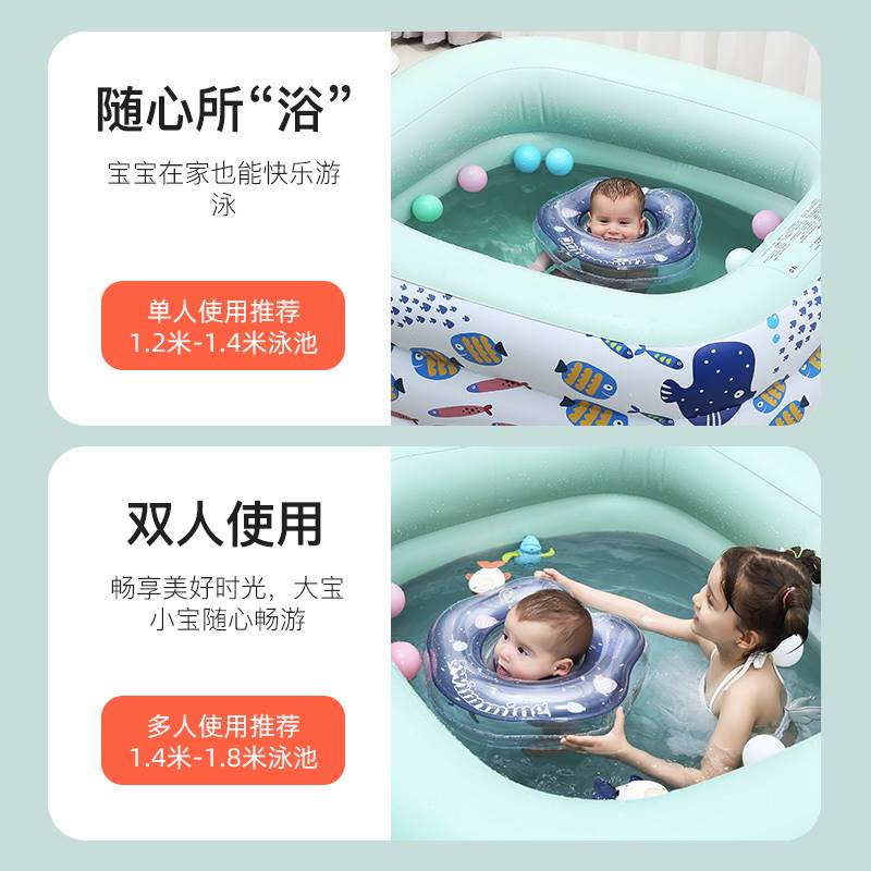 2022新款游泳池家用可折t叠儿童充气垫加厚宝宝浴缸小孩洗澡水池